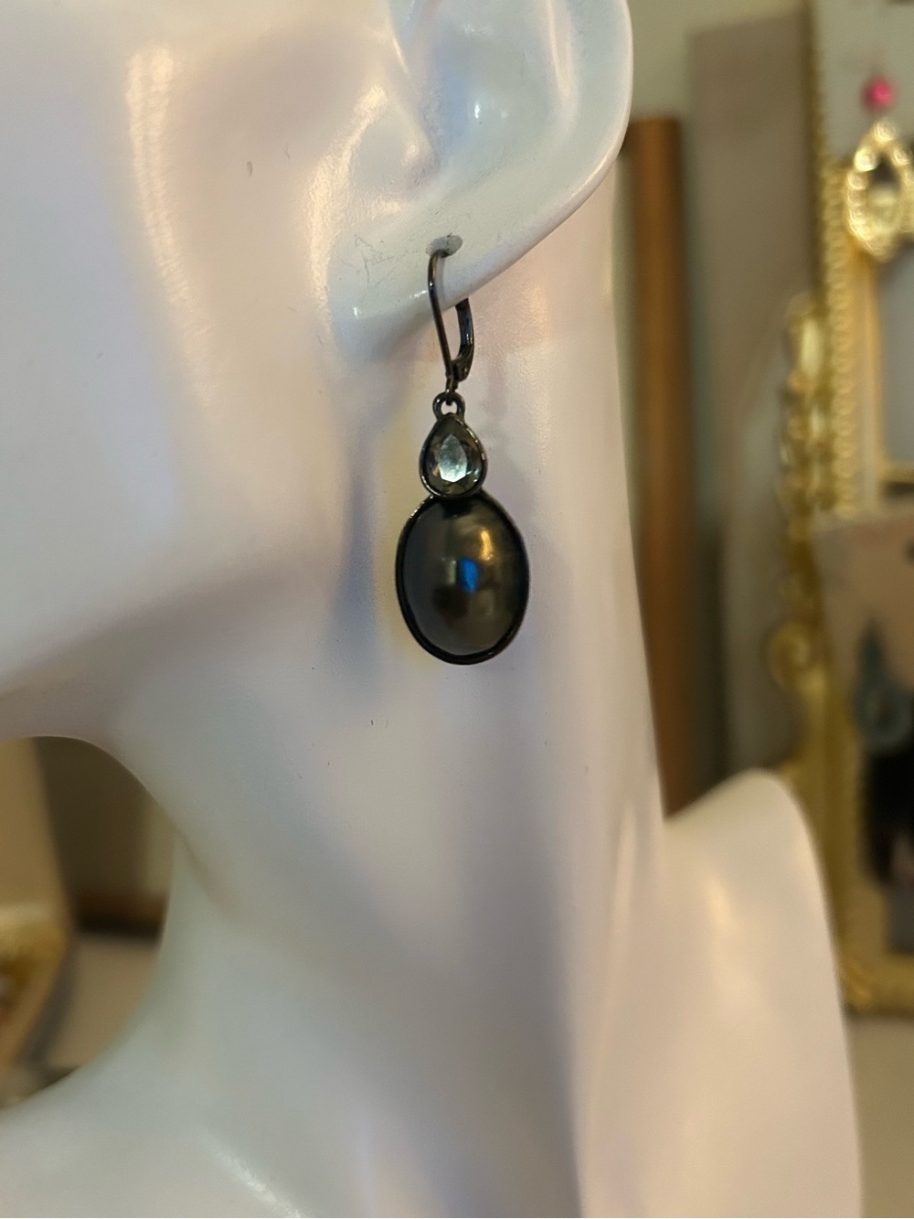 Givenchy Black Dangle Drop Earrings